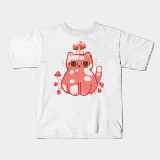 Mushroom Cat Kids T-Shirt